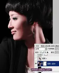  调出美女人像图片暗紫色