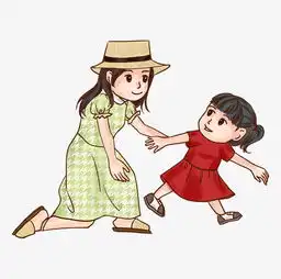  戴帽子的妈妈和女儿温馨玩耍图片素材其他格式下载动漫人物大全