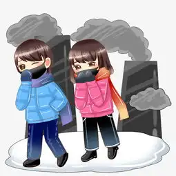  冬季防雾霾戴上口罩图片素材其他格式下载动漫人物大全
