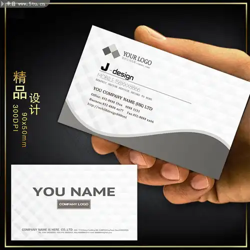  简洁大气企业名片模板服务业名片素材