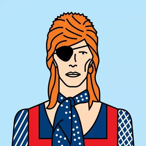  这个号把每个阶段的davidbowie都画成了头像