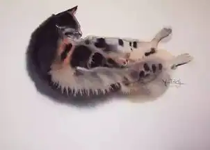  喵咪不可怕,就怕水墨画