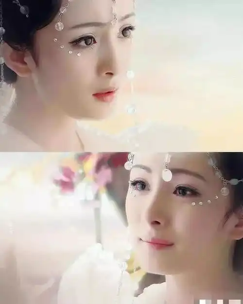  枕上书杨幂大婚造型,珠链遮面凸朦胧美,却因粉厚脸僵太显老