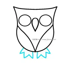  简笔画教程3分钟学画简单的猫头鹰