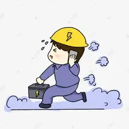  手绘卡通电力抢修工人素材图片免费下载千库网