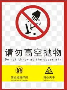  免费下载禁止高空抛物图片大全千库网png
