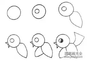 动物头像简笔画孔雀罕见