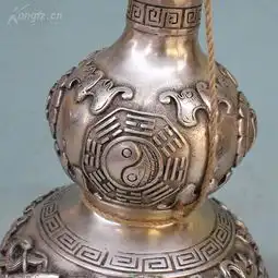  铜器纯铜镇灾避邪八卦葫芦摆件