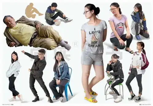 全身速写人物图片素材