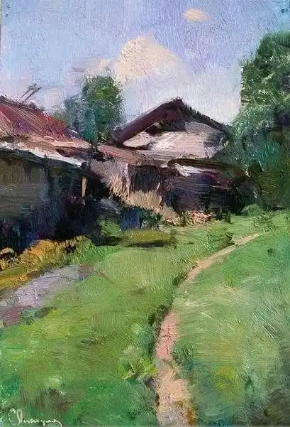  乡村风光,俄罗斯女画家斯维特拉娜油画欣赏
