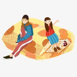  手绘美食夹心面包和可爱的少女插画图片素材其他格式下载动漫人物大全