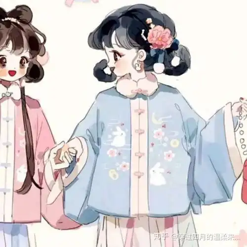  求黑色麻花辫动漫头像最好是古风的,真的找不到图了