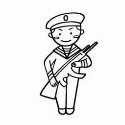 简笔军人简笔画