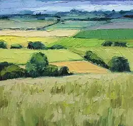  halima刮刀风景油画