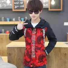  青少年冲锋衣男高中学生