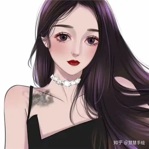  手绘头像女唯美孤傲最近很火的手绘头像女手绘头像女生唯美优雅