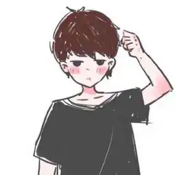 简笔黑白手绘头像动漫情