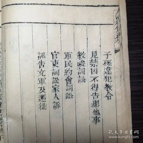  木刻本大清律例通纂卷二十九三十