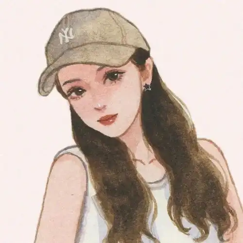 手绘厌世风头像动漫女