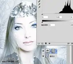  photoshop打造梦幻的蓝色仿手绘美女2examw.com