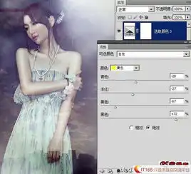 ps调色教程打造优雅冷艳的梦幻少女暗紫色