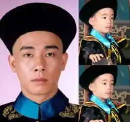  小小春穿官服表情威严应采儿咋看都像韦小宝