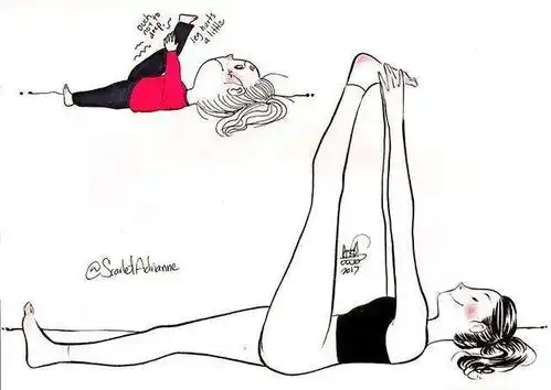  ins上最新的42张瑜伽漫画图片,每一张都超好看收藏级