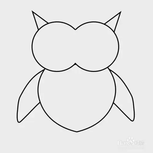  用简笔怎么画猫头鹰