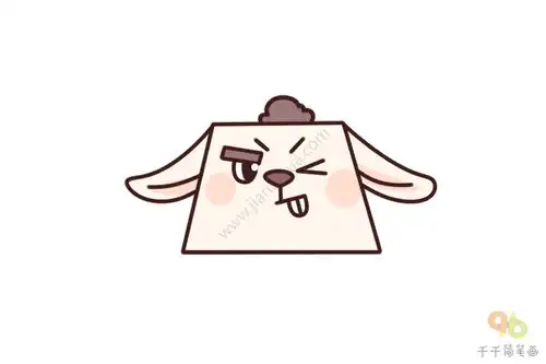  用梯形画出12生肖动物创意几何梯形简笔画