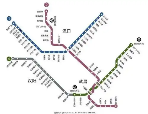  武汉地铁线路图