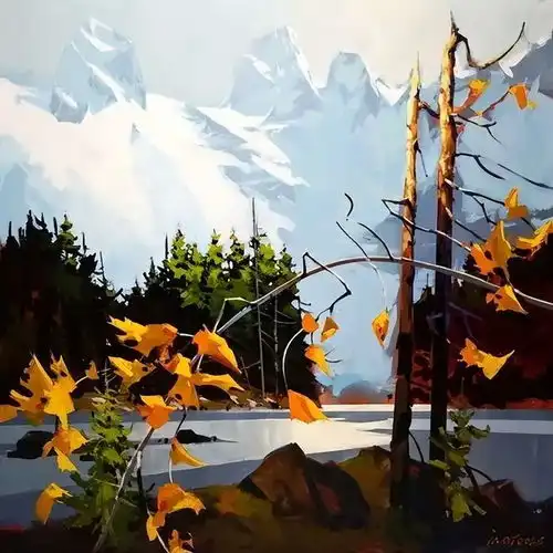  一组风景油画太美了,色调鲜明,看的心旷神怡