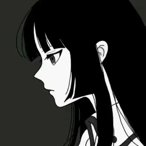 微信头像丧黑色抑郁抽象