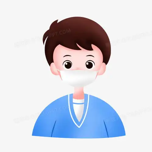  手绘卡通戴口罩的男孩子png图片素材免费下载psd格式45004500像素熊猫办公