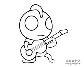  卡通迪迦奥特曼简笔画图片