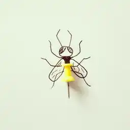  javier创意素描手绘实物摄影相结合