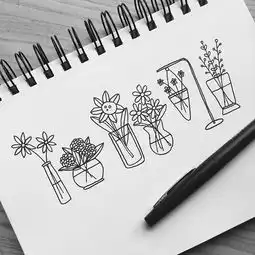  各种植物简笔画,素描画大全