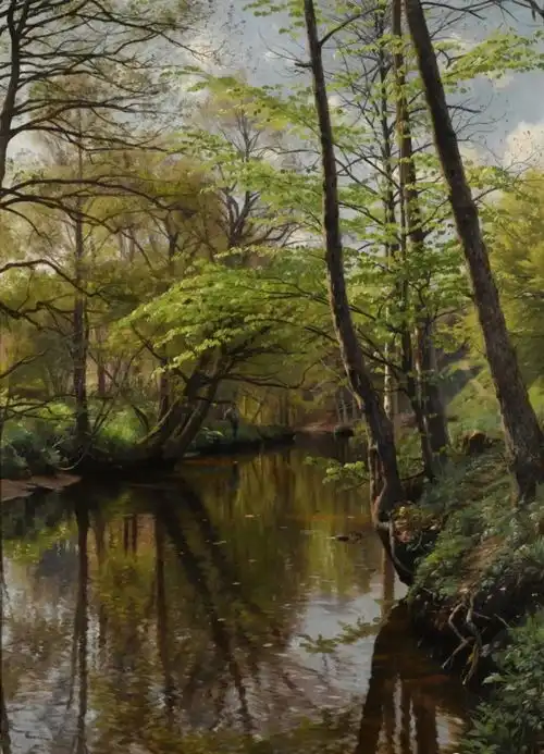  蒙森德丹麦画家笔下的绝美油画风景画作品分享