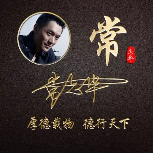  黑金质感姓氏头像,将你的个性签名写在其中,一共15款
