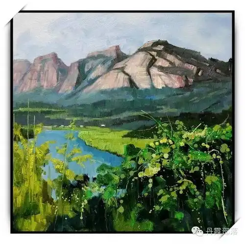  山水牛鼻湾张清小幅风景油画作品