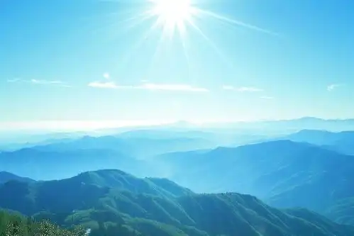  大山森林阳光自然风景高清壁纸创意海报广告素材