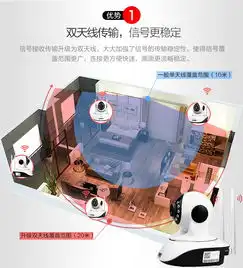  睿威仕智能无线监控摄像机家用双天线远程高清摄像头rw789s960p130万像素