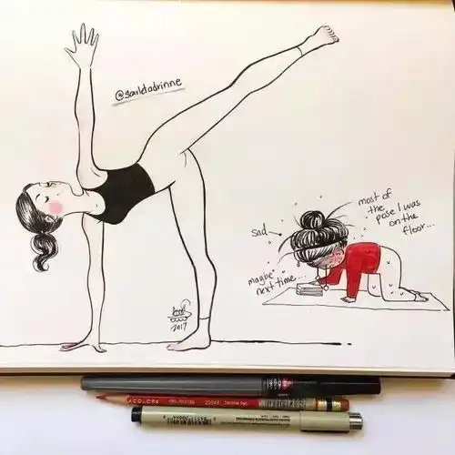  姑娘第一次做瑜伽,太扎心了,哈哈哈男士勿入