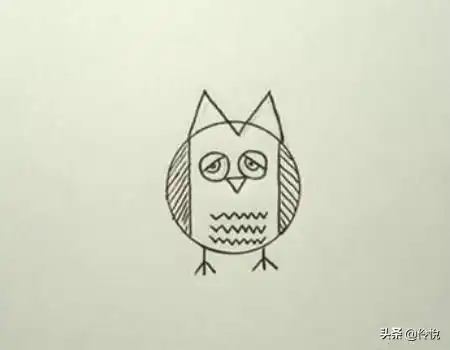  猫头鹰简笔画如何画猫头鹰的简笔画