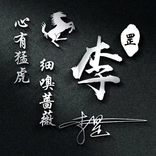  中华姓氏头像,俊美的字体,简单大方,