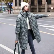  休闲保暖宽松慵懒纯色大口袋洋气减龄时尚潮流韩版羽绒服