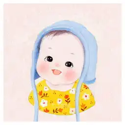  水彩人物水彩教程小孩头像水彩宝宝画像