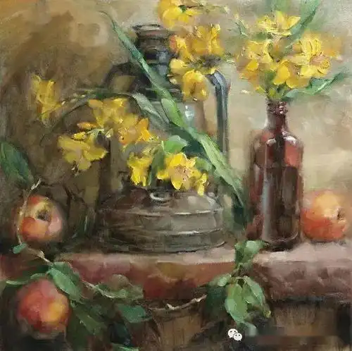  鲜花与自然之美美国女画家芭芭拉的静物油画作品欣赏