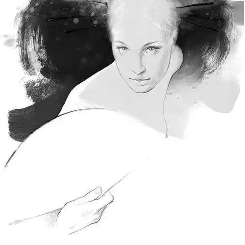  素描和水墨完美结合,画出了灵动之美,超赞