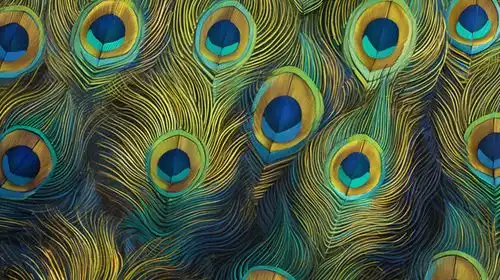  荧光色野生动物孔雀羽毛纹理图片广告素材下载至来源处