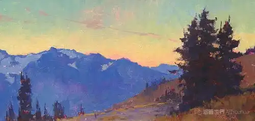  简约的风景油画写生,太美了